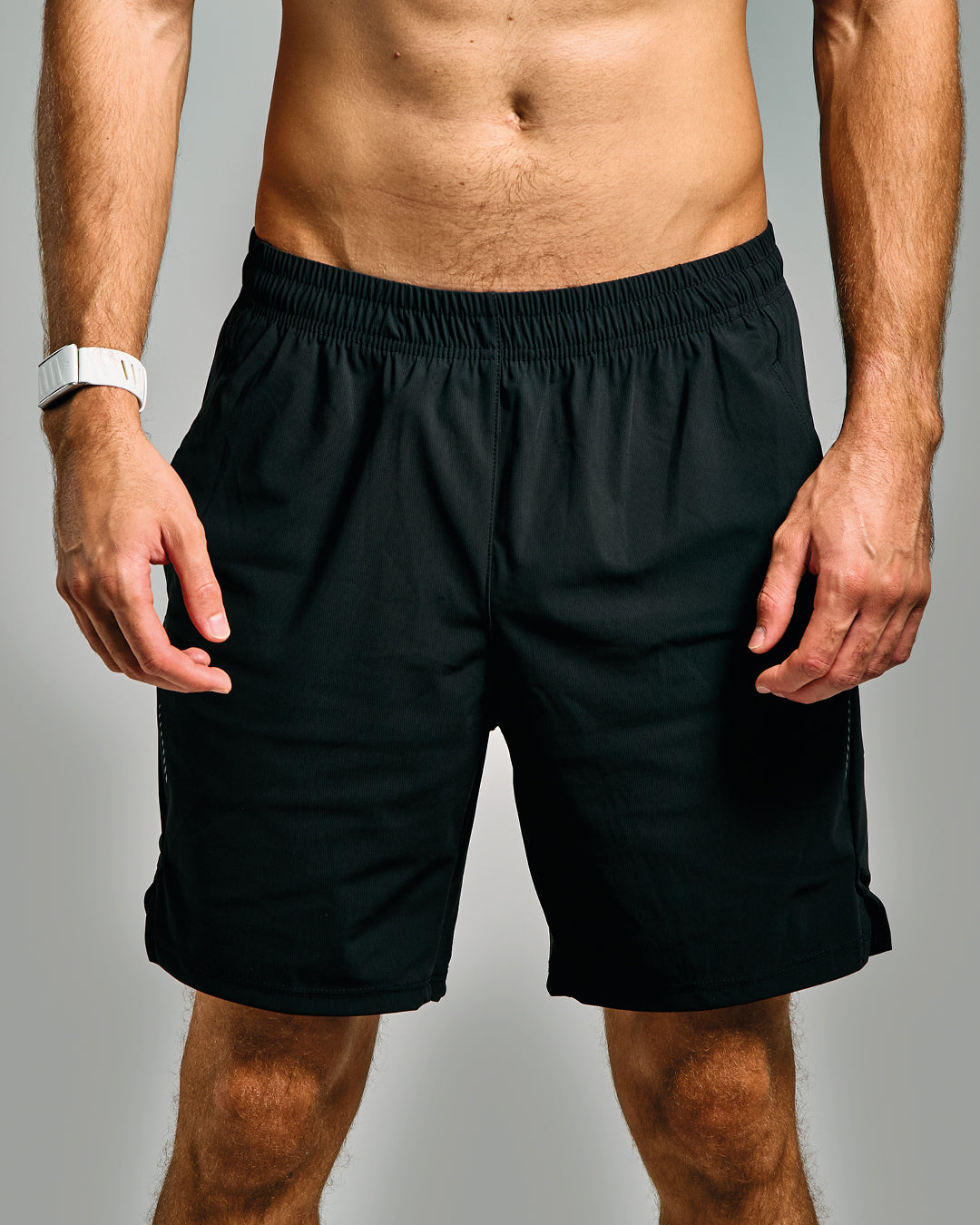 Black Core Athletic Fitness Shorts Front
