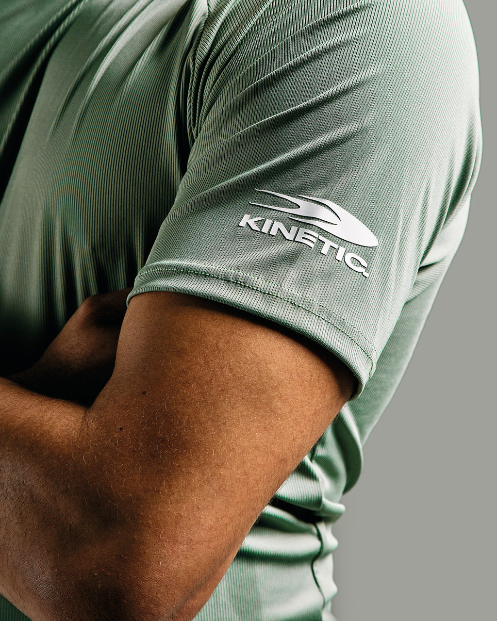 Green Flow Athletic Fitness T-Shirt Close