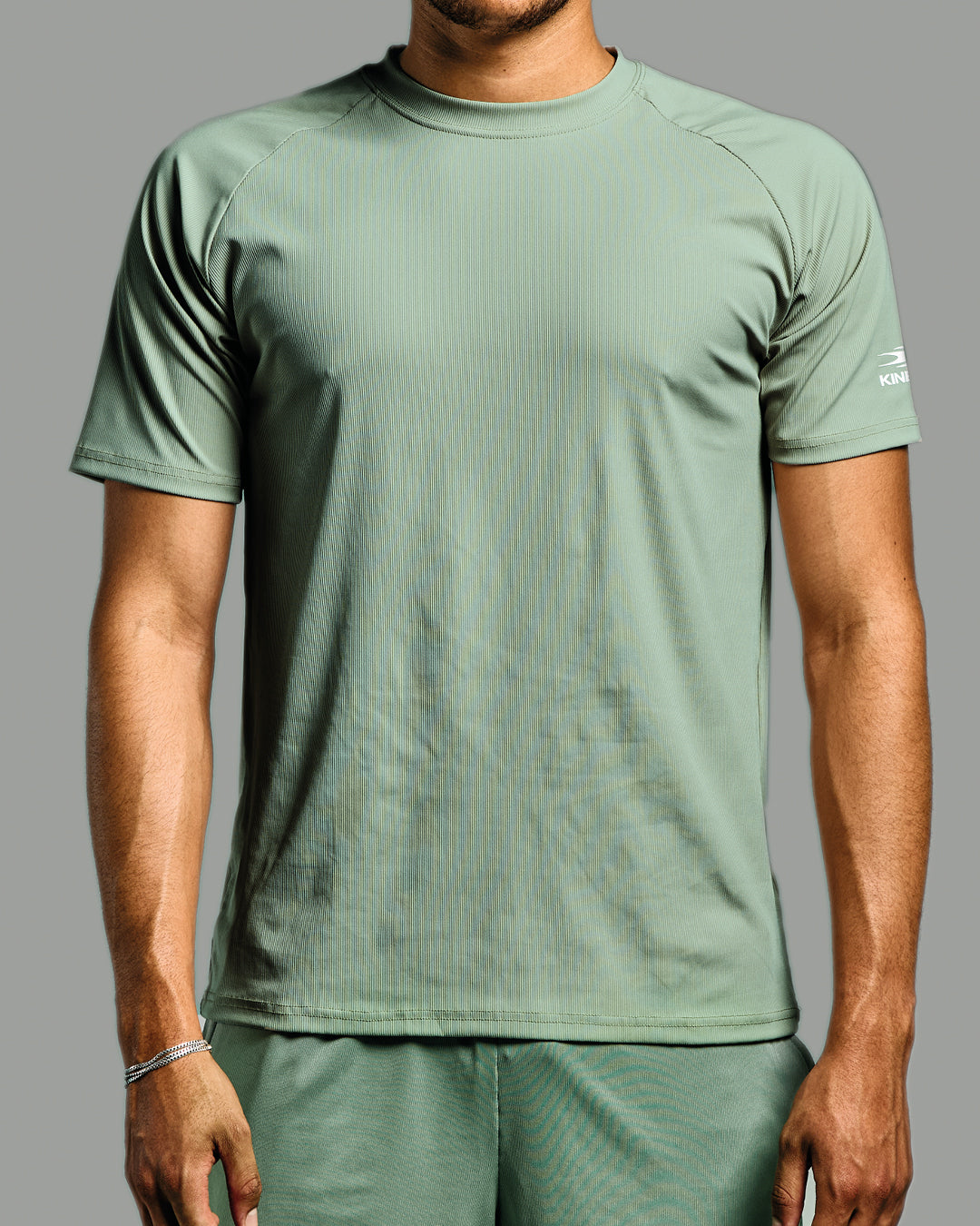 Green Flow Athletic Fitness T-Shirt Close Front